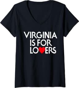 Womens Vintage Virginia Is For The Lovers V-Neck T-Shirt