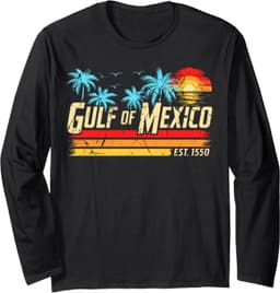 Gulf of Mexico Forever Retro Vintage Beach Long Sleeve T-Shirt