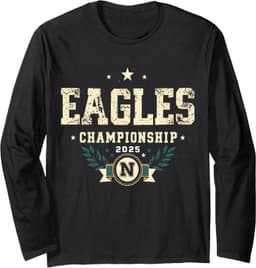 Football Championship 2025 CelebrationVintage PE Conference Championship 2025 Celebrated Eagles Long Sleeve T-Shirt