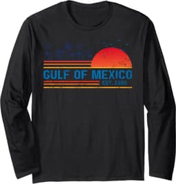 Retro Vintage Gulf of Mexico Long Sleeve T-Shirt