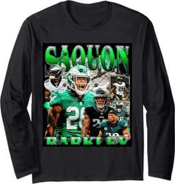 Saquon Eagles Vintage Barkley, Foot Ball 90s Long Sleeve T-Shirt