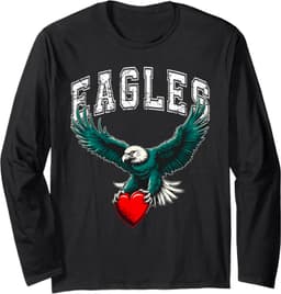 Cool Valentine's day Eagles Lovers apparel men women kids Long Sleeve T-Shirt