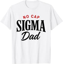Vintage Skibidi Best Dad No Cap Sigma Dad Funny Father's Day T-Shirt