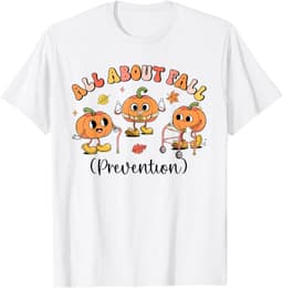 Retro I Love Fall Prevention Fall Occupational Therapy OT T-Shirt