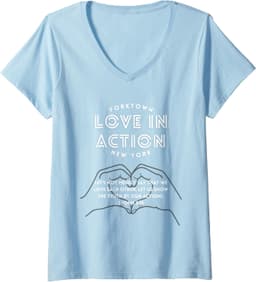 Womens Love In Action Yorktown V-Neck T-Shirt