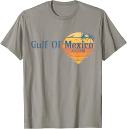 Gulf of Mexico T-ShirtGulf of Mexico Est 1550 Retro Vintage Beach T-Shirt