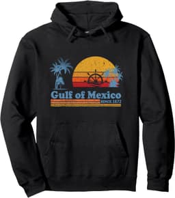 Gulf of Mexico Since 1672 Retro Vintage Beach Men Women Kids Pullover Hoodie
