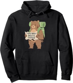 Bear Foxtrots Deltas Tangos Funny Bear Foxtrots Deltas Tango Pullover Hoodie