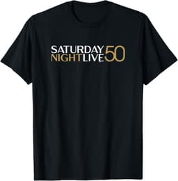 Saturday Night LiveSNL Saturday Night Live 50 White and Gold T-Shirt