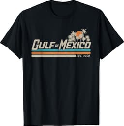 Vintage Gulf of Mexico Since 1550 Retro Vintage Beach T-Shirt