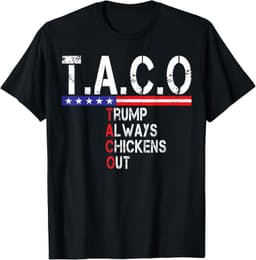 Funny Taco Trump Always Chickens Out For Men Women T-Shirt