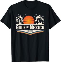 Gulf of Mexico Retro Vintage Beach T-Shirt