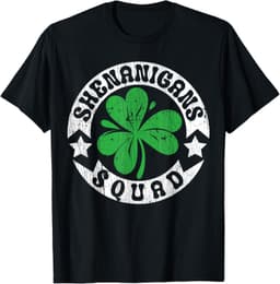 Shenanigans Squad St. Patrick's Day Irish Shamrock Matching T-Shirt