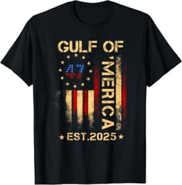 Gulf of Mexico USA Flag Map 4th Of July Est 2025 T-Shirt
