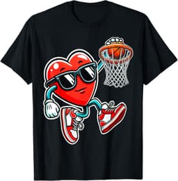 Valentines Day Apparel Gifts StoreValentines Day Basketball Dunking Sports Men Boys Kids Youth T-Shirt