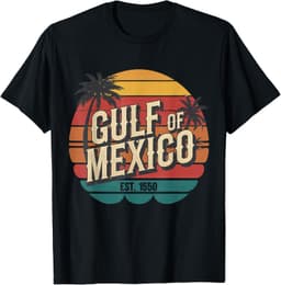 Gulf of Mexico EST 1550 el golfo de mexico retro vintage T-Shirt