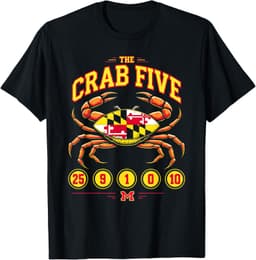 The Crab Five Crab Flag Maryland T-Shirt