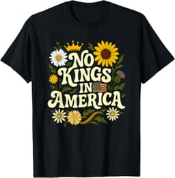 No King In American Retro Floral 70s Democracy Shirt Women T-Shirt