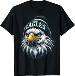 Cool Face Eagle with Sunglasses Vintage FunnyRetro Eagle Sunglasses Championship 2025 Celebrated Eagle T-Shirt